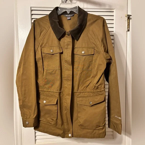 Brown Barn Jacket with Cordoroy Collar - Picture 1 of 6